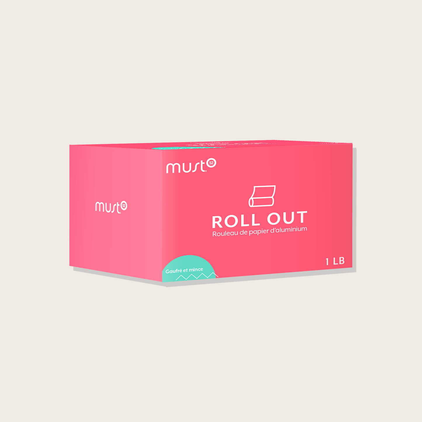 Rouleau papier aluminium gaufré mince 1lb