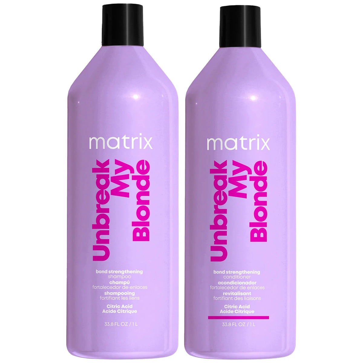 Matrix Unbreak My Blonde Bond Strengthening Shampoo & Conditioner – Sulfate-Free, Citric Acid Infused, Vegan