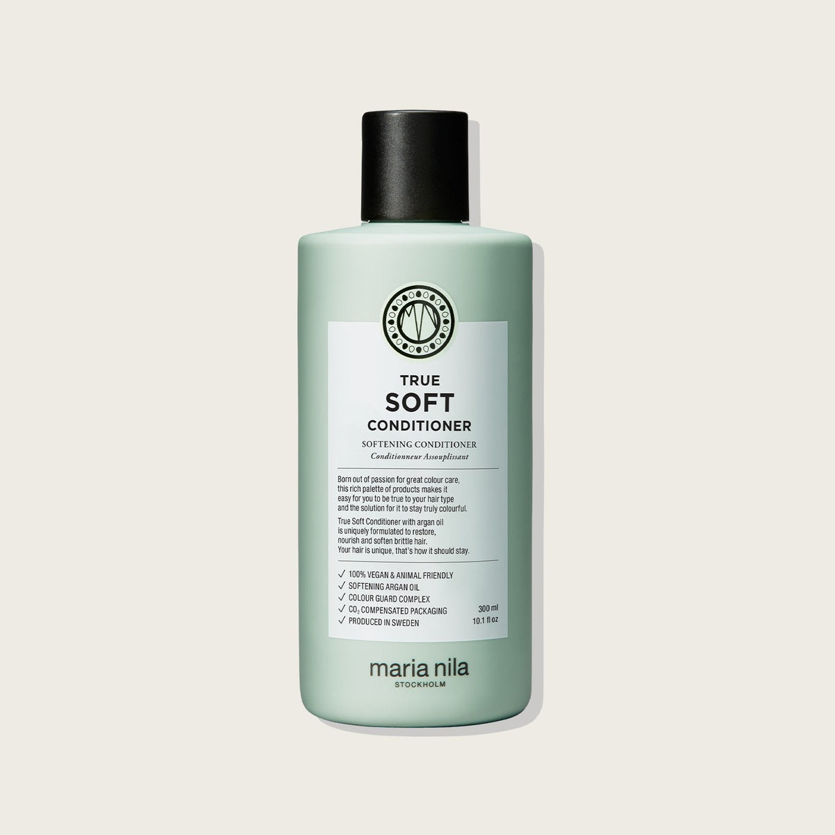 Maria Nila True Soft Conditioner — 300ml bottle, front label, plain background