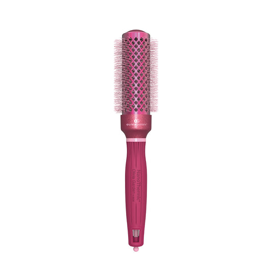 Olivia Garden Ceramic + ion 34 mm thermal round brush in the pink BCA 2023 finish, on a plain white background