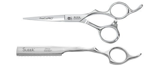 Olivia Garden FineCutPRO Shear & Razor Case Deal — 5.5" / Right-handed, plain white background