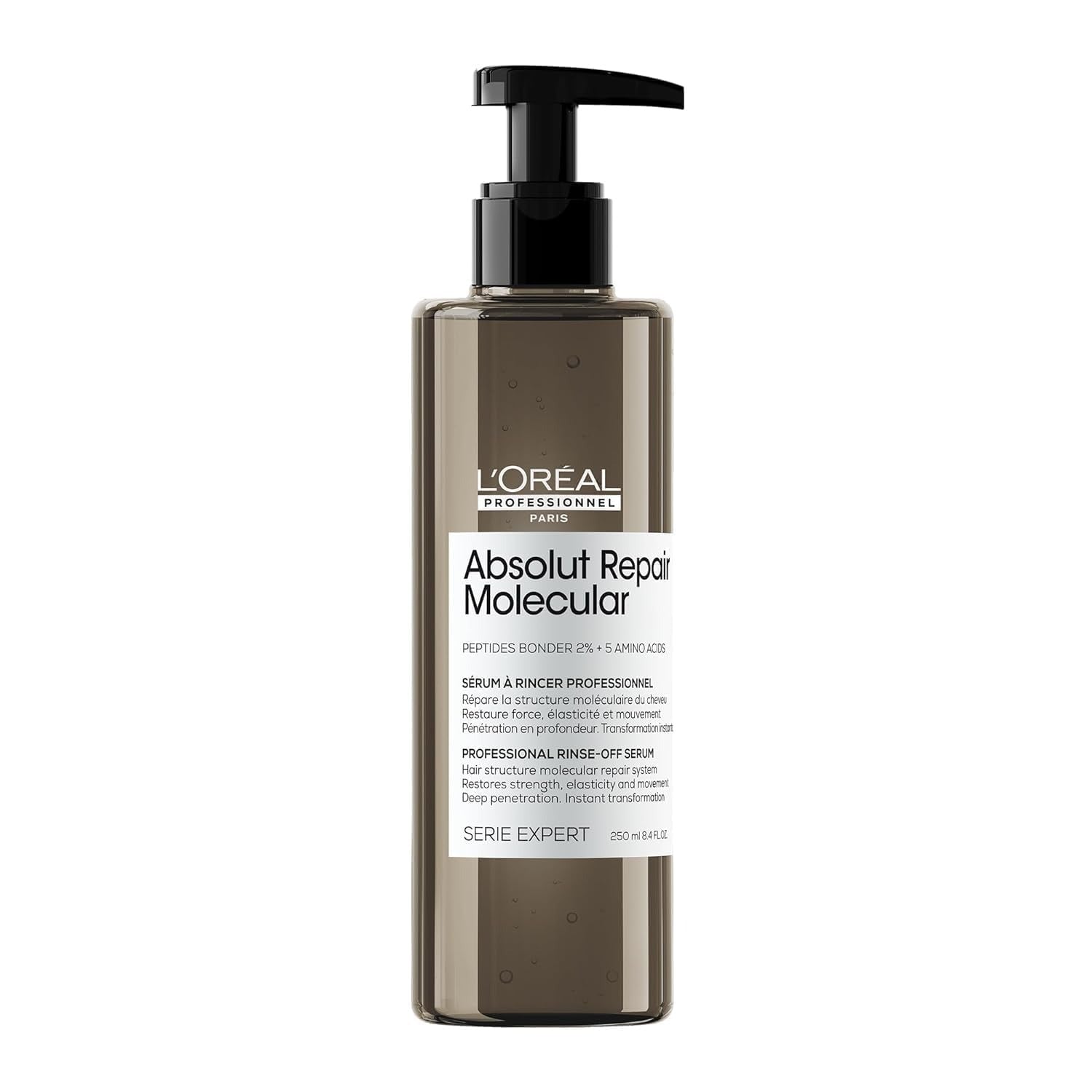 L’Oréal Professionnel Absolut Repair Molecular Rinse-Off Serum – Core Fiber Repair for Severely Damaged Hair (250ml)