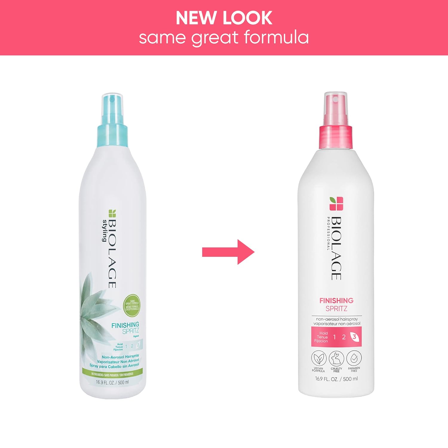 Biolage Finishing Spritz Non-Aerosol Hairspray 16.9 oz – Firm Hold, Frizz Control, Vegan Formula