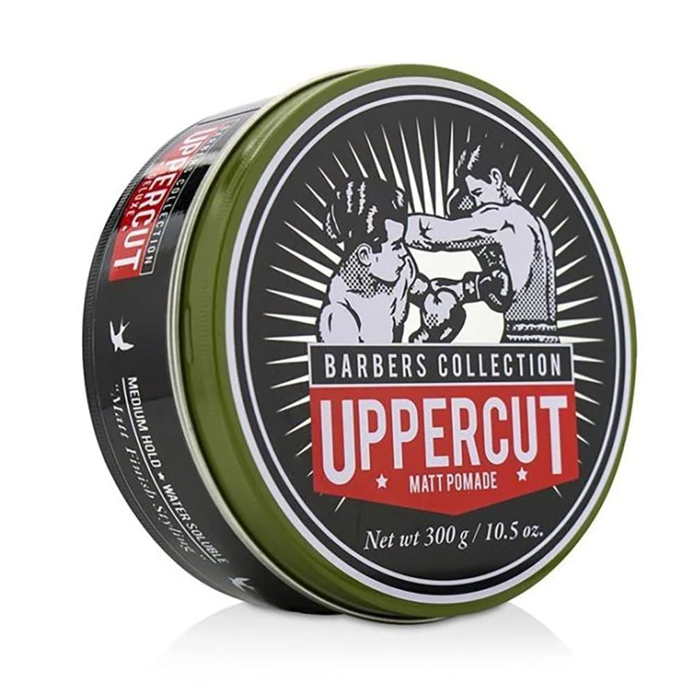 Uppercut Deluxe Matte Pomade — 300 g Barbers Collection back-bar tub, front lid label