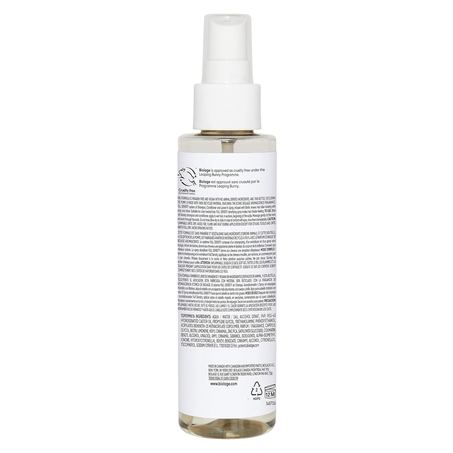Biolage Advanced FullDensity Densifying Leave-In Treatment for Thicker Hair, 4.2 oz