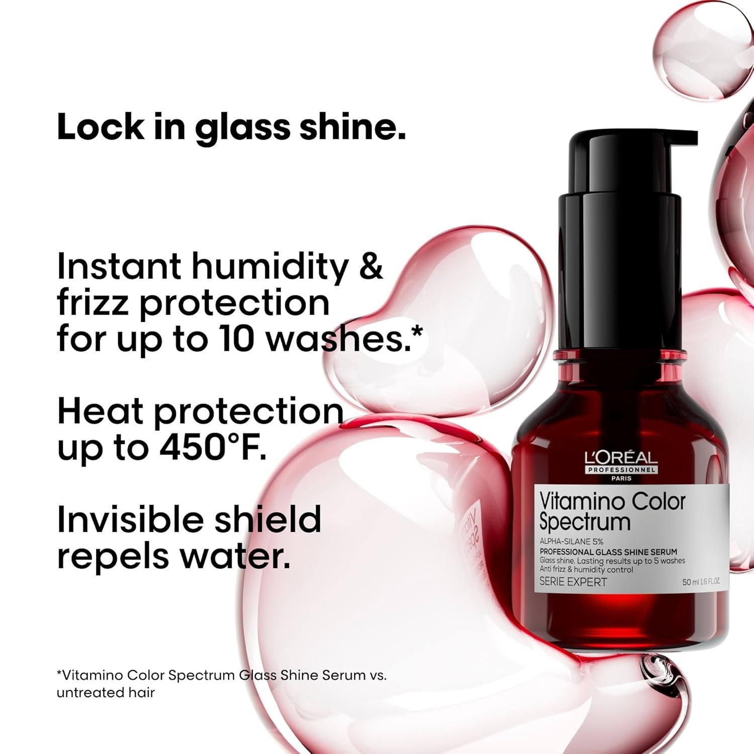 L’Oréal Professionnel Vitamino Color Spectrum Glass Shine – Finishing Serum for Radiant Color & Mirror-Like Shine (50ml)