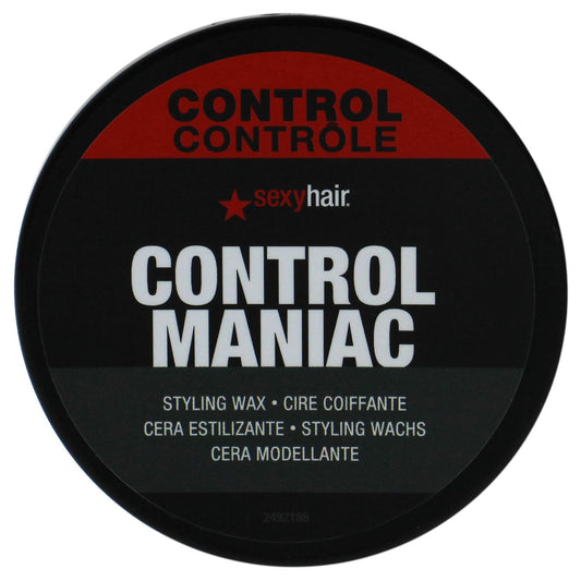 SexyHair Style Control Maniac Styling Wax — jar lid showing the Control Maniac branding