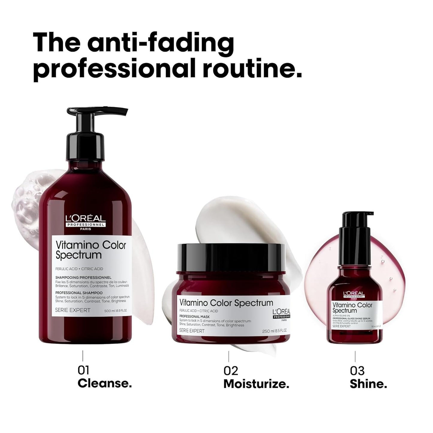 L’Oréal Professionnel Vitamino Color Spectrum Glass Shine – Finishing Serum for Radiant Color & Mirror-Like Shine (50ml) | L’Oréal Professionnel | ProHair.ca