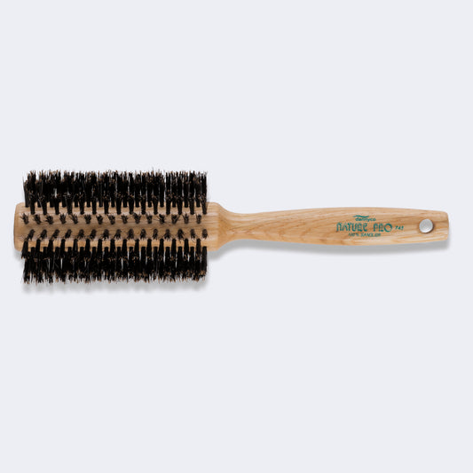 Dannyco Nature Pro Oakwood Round Brush – Natural Boar / Brosse ronde Dannyco Nature Pro en chêne – soies naturelles de sanglier