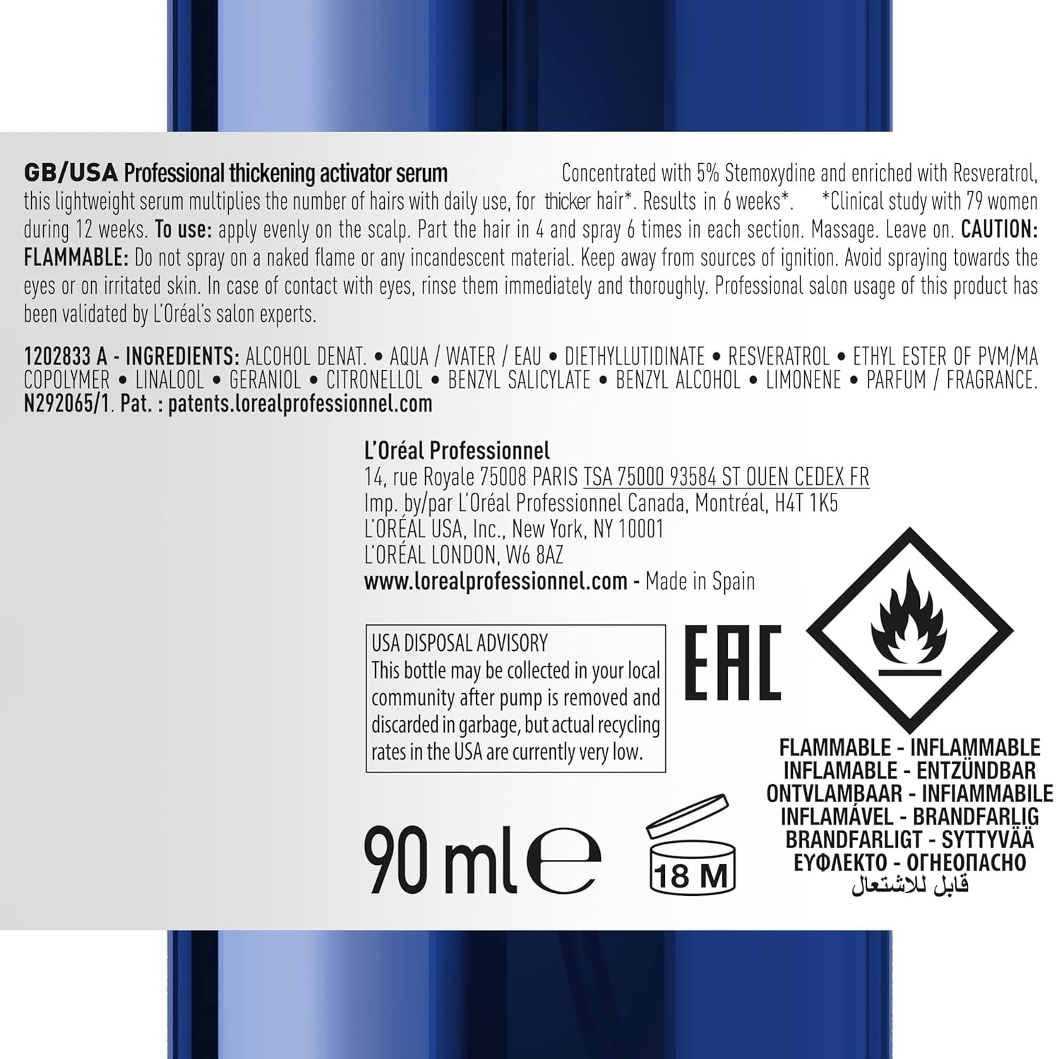 L'Oréal Professionnel Serioxyl Advanced Denser Hair Serum 90ml