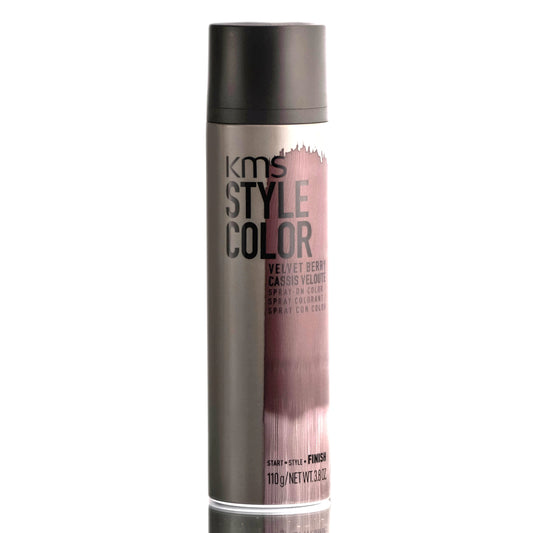 KMS Style Color Velvet Berry — 150 ml / 110 g (3.8 fl oz) temporary spray-on hair colour can, front label