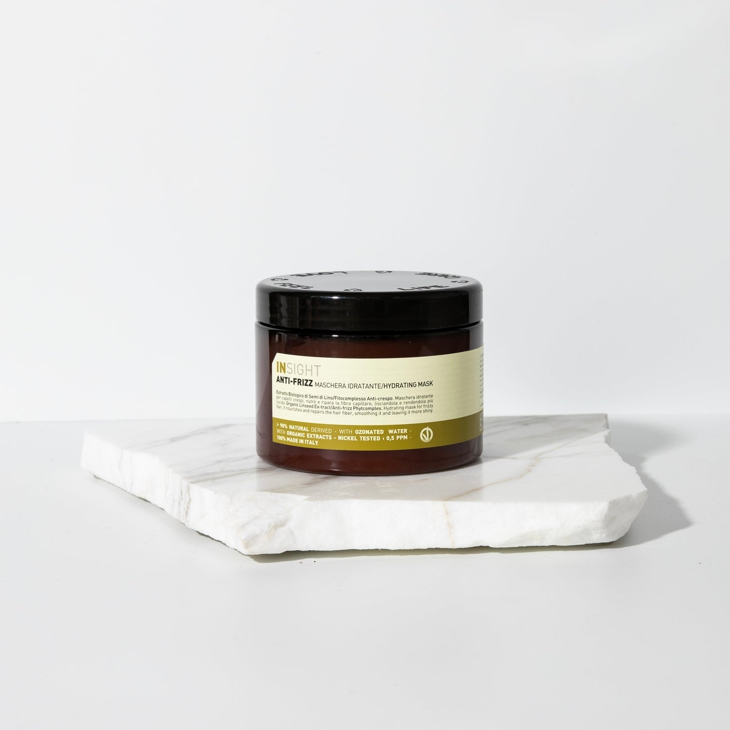 Insight Anti-Frizz Hydrating Mask 500 ml — amber 500 ml jar with black lid, cream front label, official brand packshot