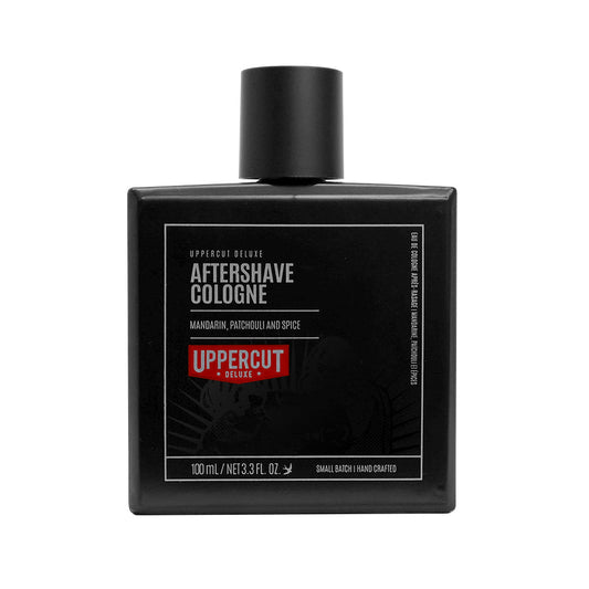 Uppercut Deluxe Aftershave Cologne 100 ml — black 100 ml glass bottle, front label, plain white background