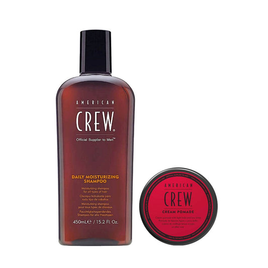 American Crew Grooming Kit - Daily Moisturising Shampoo 250ml and Cream Pomade 85g
