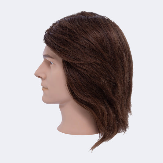 BaBylissPRO Deluxe Male Mannequin – Clean-Shaven Tom, 100% Human Hair
