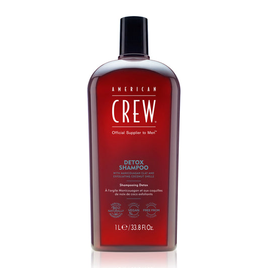 American Crew Detox Shampoo — 1 L bottle, front label reading 1 L / 33.8 Fl. Oz., on a plain white background
