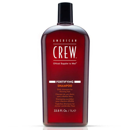 American Crew Fortifying Shampoo — 1 L bottle, front label reading 33.8 Fl. Oz. / 1 L, plain white background