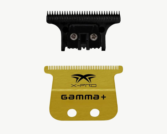 Gamma+ Gold Titanium X-Pro Wide Trimmer Blade & Black DLC "The One" Cutter – Professional