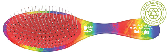 Olivia Garden OG Love Pride Detangling Brush — Fine hair, plain white background