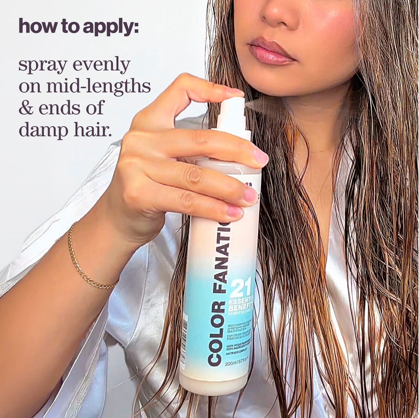 Pureology Color Fanatic 21-in-1 Leave-In Spray – how to apply (2)