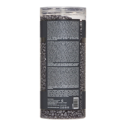 Satin Smooth Silver Tourmaline Pebble Wax — back of jar with directions and ingredients