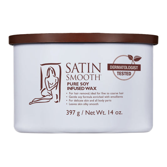 Satin Smooth Pure Soy Infused Wax — 14 oz can, front of pack