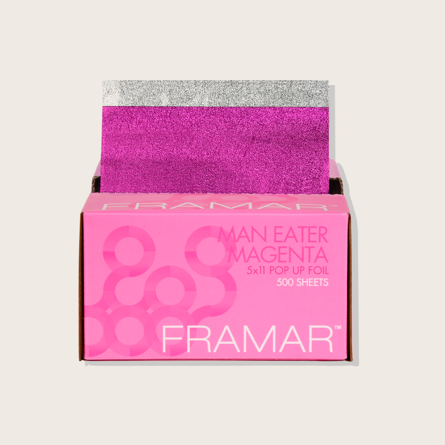 Feuilles aluminium gaufrées Man Eater Magenta 5x11 – 500 unités