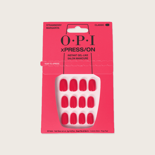 OPI xPRESS/ON Strawberry Margarita – Bright Pink Press-On Nails