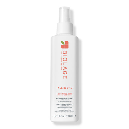 Biolage All-In-One Multi-Benefit Spray 250 ml — white pump-spray bottle, front label, plain background