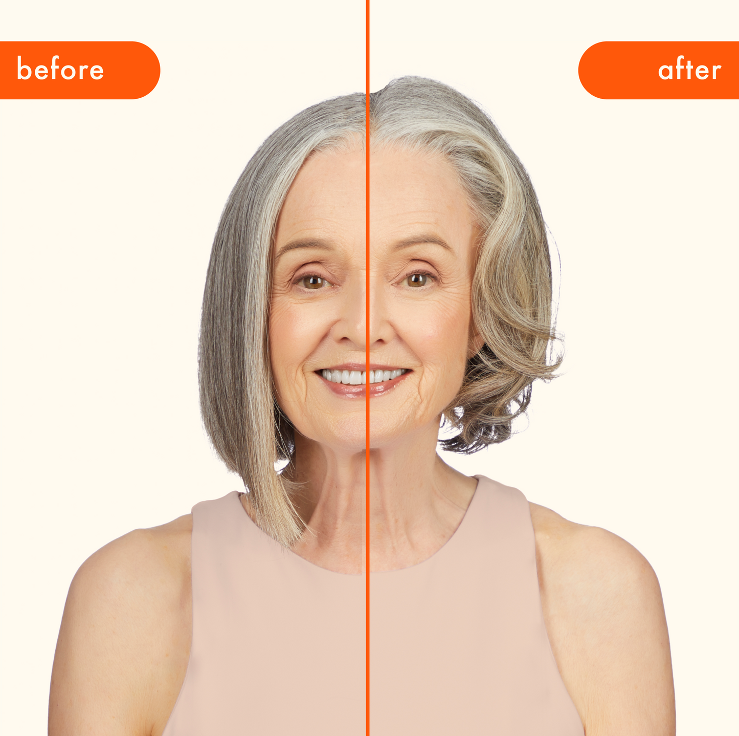 Amika Blowout Babe Thermal Ionic Brush before-and-after results