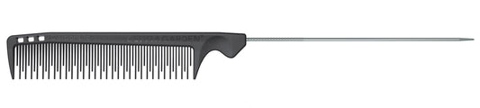 Olivia Garden CarbonLite Metal Tail Teasing Comb — product on a plain white background