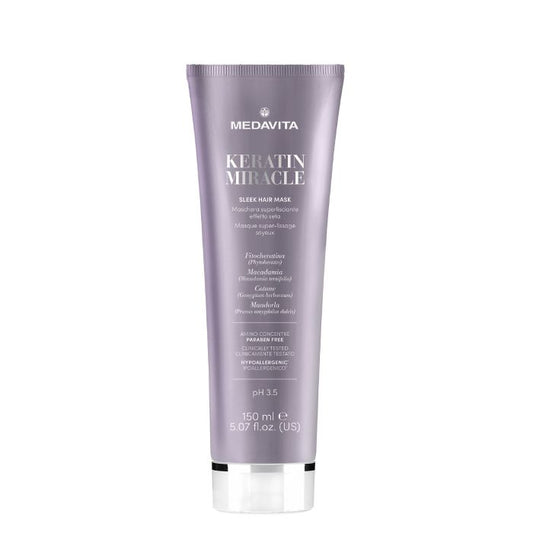 Medavita Keratin Miracle Sleek Hair Mask – Smoothing Anti-Frizz Care 150ml