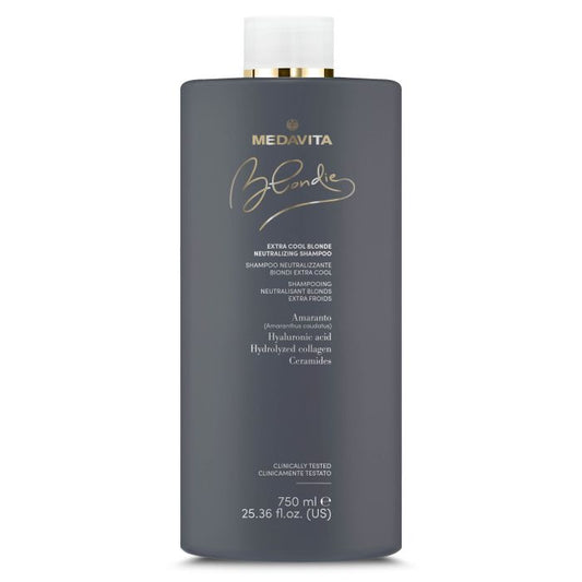 Medavita Blondie Technics Salon Extra Cool Blonde Neutralizing Shampoo – Tone Care for Blonde Hair 750ml