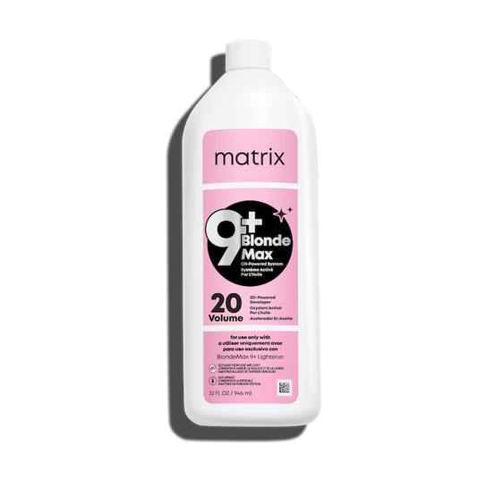 Matrix BlondeMax 9+ Developer 20 Vol 946 ml — white professional bottle, front label