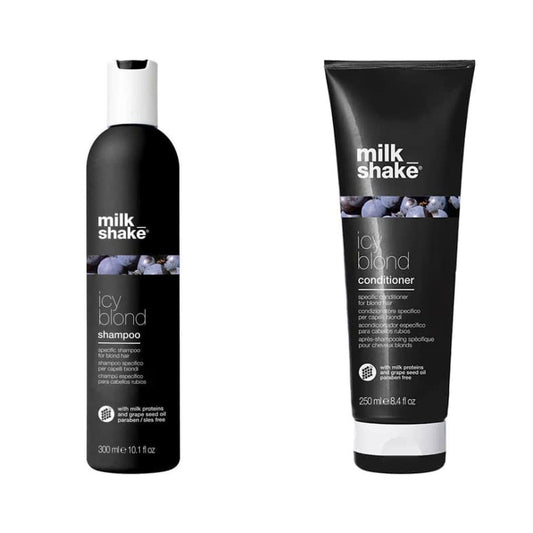 milk_shake Blonde Hair Shampoo & Conditioner Duo — 300 ml + 250 ml duo: shampoo and conditioner side by side, plain white background