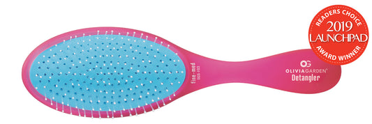Olivia Garden OG Brush Fine-Hair Detangling Brush — Pink, plain white background