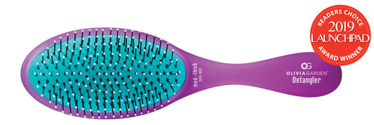 Olivia Garden OG Brush Thick-Hair Detangling Brush — Purple, plain white background
