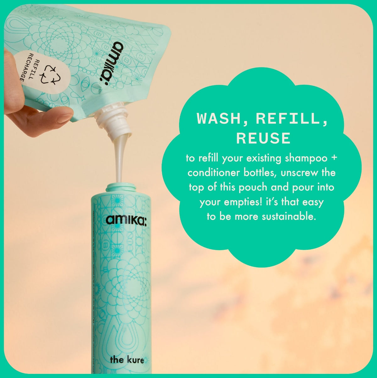 Amika The Kure – Bond Repair & Strengthening Shampoo for Damaged Hair