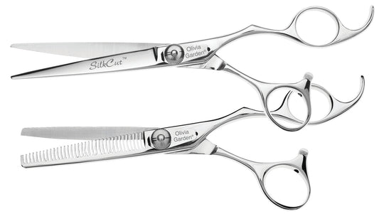 Olivia Garden SilkCut Shear & Thinner Case Deal — 6.5" / Right-handed, plain white background