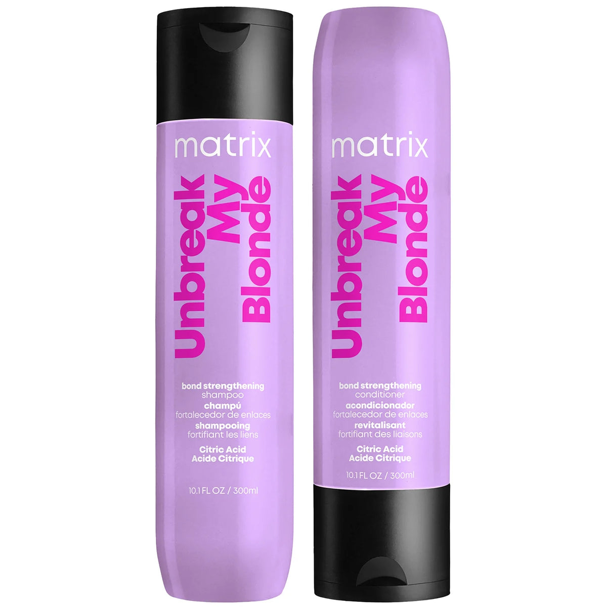 Matrix Unbreak My Blonde Bond Strengthening Shampoo & Conditioner – Sulfate-Free, Citric Acid Infused, Vegan