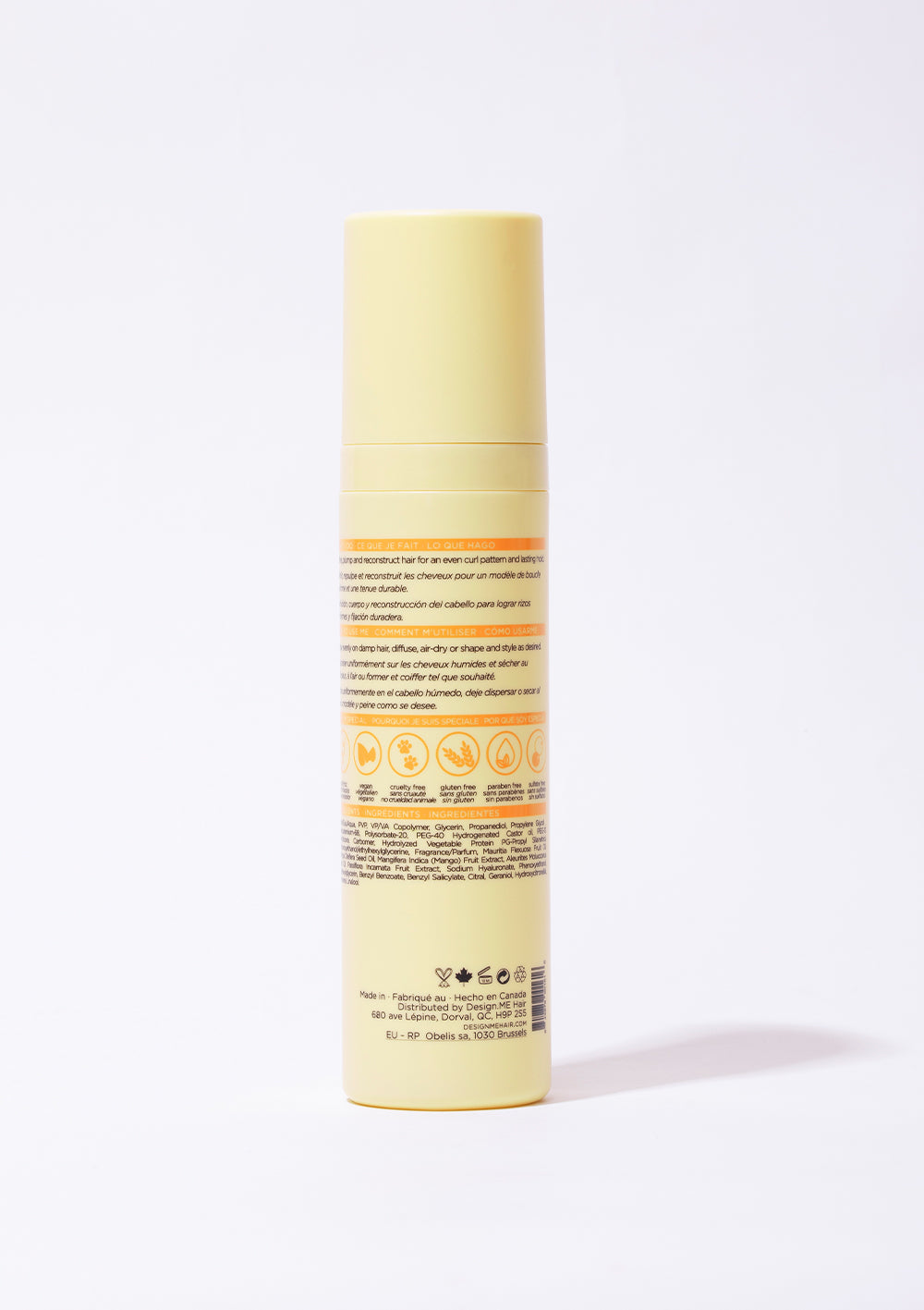 DESIGNME Bounce.Me Gel para rizos en spray – Definición sin rigidez y control de humedad