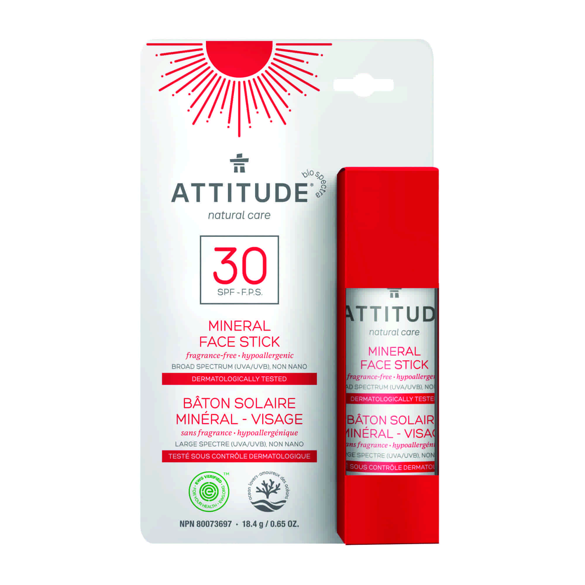 Attitude - Moisturizer Face Stick : SPF 30 - by ATTITUDE |ProCare Outlet|
