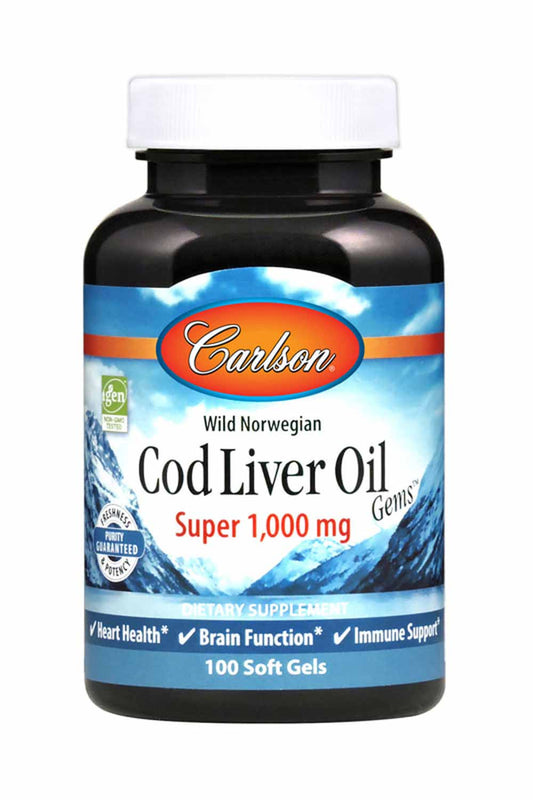 Carlson Labs Cod Liver Oil Gems™ Super 1000 mg - by Carlson Labs |ProCare Outlet|