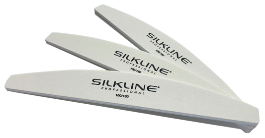 Silkline Half Moon Nail Files 100/180 - Pack of 25 or Singles | Silkline - Single - ProCare Outlet by Silkline