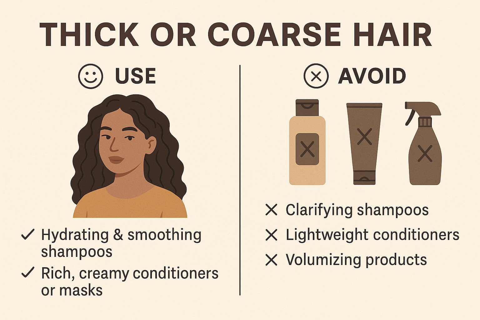 Thick or coarse hair