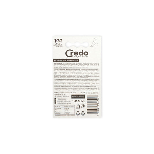 Credo Original10-blade pack – manufacturer package back with GTIN4006293047469