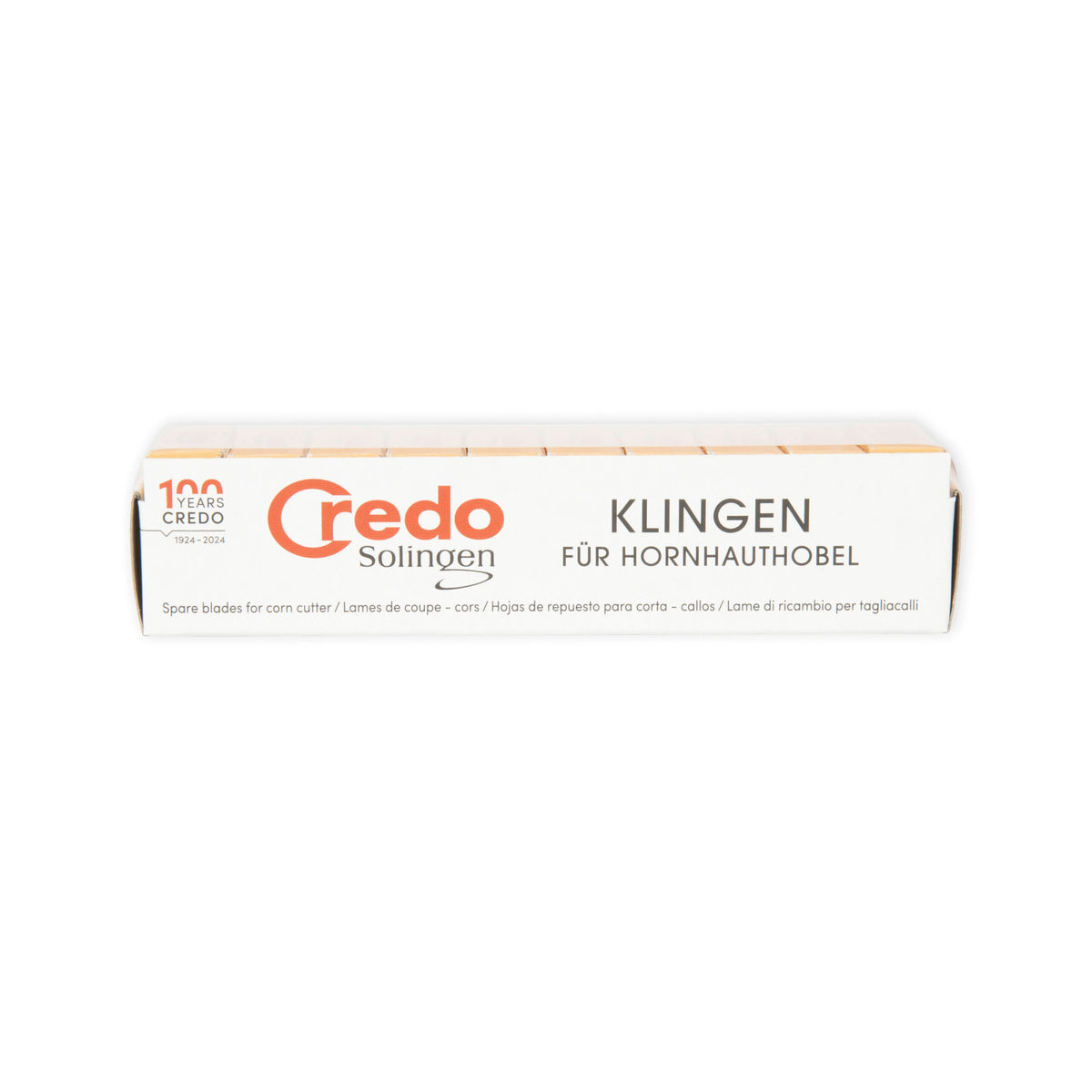Credo Original replacement callus blades – 100 blades (10 × 10), manufacturer model 002513