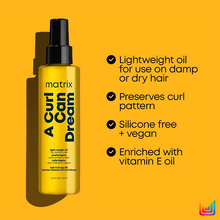 Matrix A Curl Can Dream Lightweight Oil 150ml – Finishing Oil for Shine & Moisture Without Weighing Curls Down