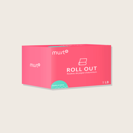 Rouleau papier aluminium gaufré mince 1lb