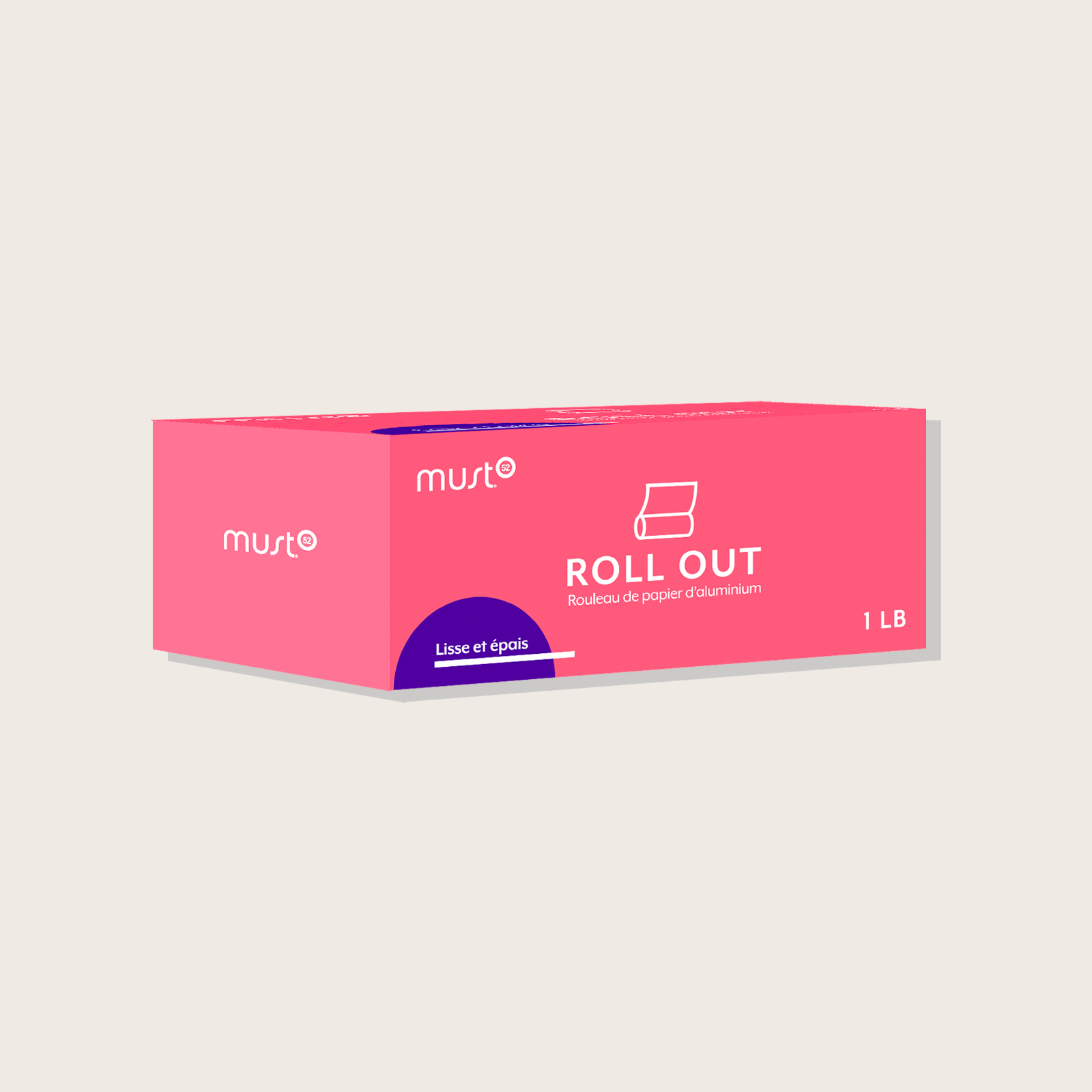 Rouleau papier aluminium lisse épais 1lb